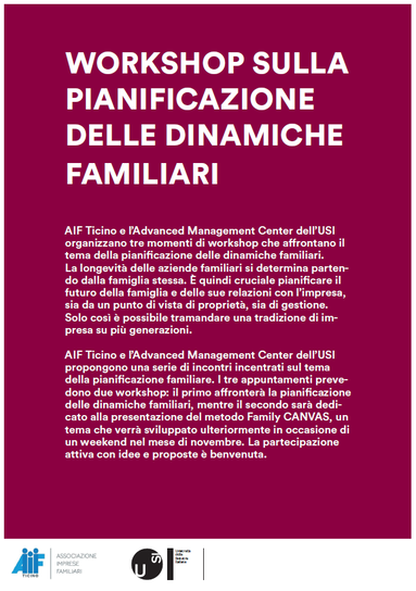 Tornano i cicli di appuntamenti dedicati alle imprese di famiglia!