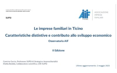 Resoconto risultati Osservatorio sulle imprese di famiglia della Svizzera italiana