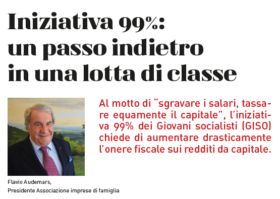 “Iniziativa 99%: un passo indietro nella lotta di classe” – Ticino Economico, giugno 2021